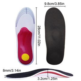 1 Paar Fußgewölbestütze Orthopädische Schuheinlagen Stoßdämpfende Komfortable Ersatz Einlegesohlen Für Männer Frauen Plattfüße Plantarfasziitis Lindern Fußschmerzen 40-46 Meter