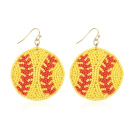 Sports Game Team Earrings - Sparkly Rhinestone Studs, Metallic, Hook Dangles Volleyball, Basketball, Softball, Football Helmet, Baseball, Metal, not known