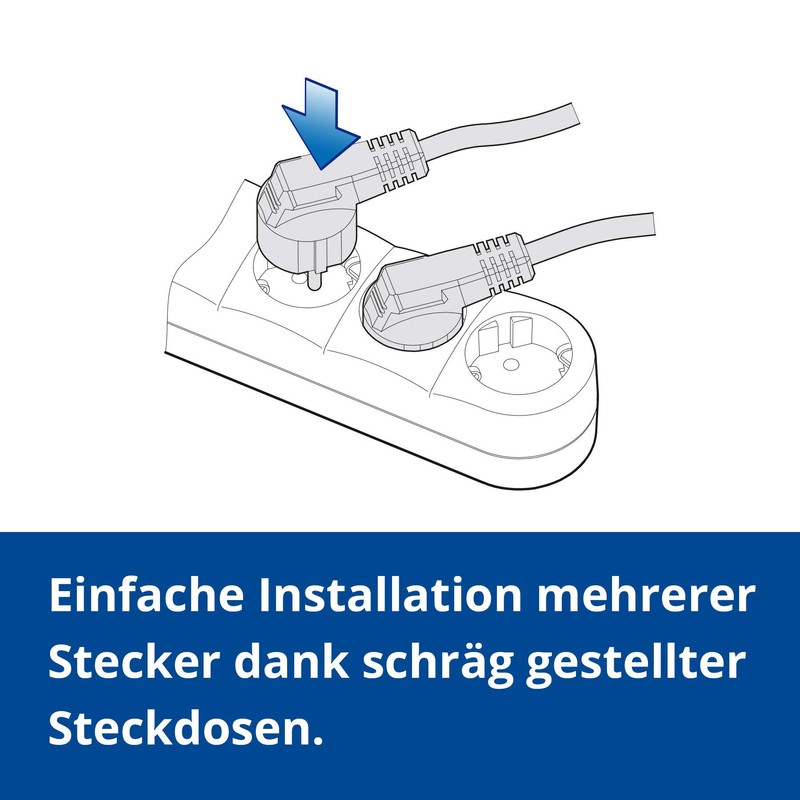 ALING-CONEL RAL 9003 5-Way Protective Contact Socket Strip 16 A