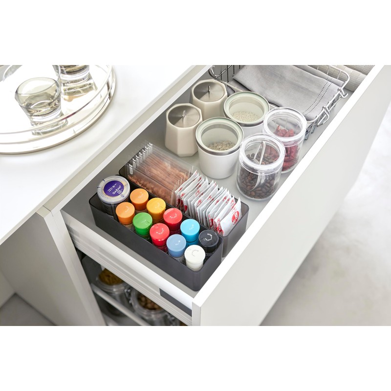 Yamazaki Black Resin Organiser Large Deep 2