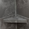 Palisade Vinyl Waterproof Corner Shower Shelf in Cracked Slate