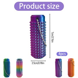 AYNKH 4pcs Skills Borderline, Small Hedgehog Ball Toy, Metal Acupressure Balls, Suitable for Relaxation and Stress Relief