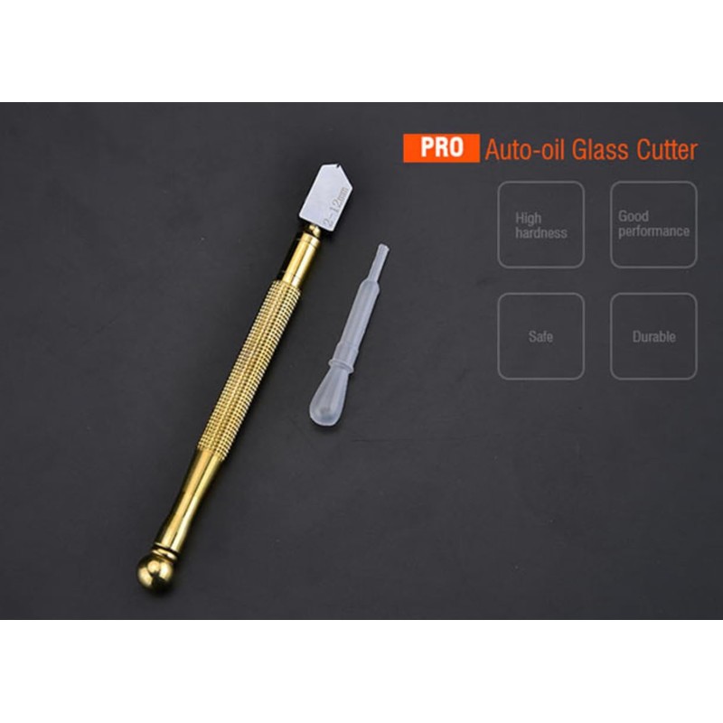 Edward Tools Glass Cutter Tool - Pencil Style Oil Feed