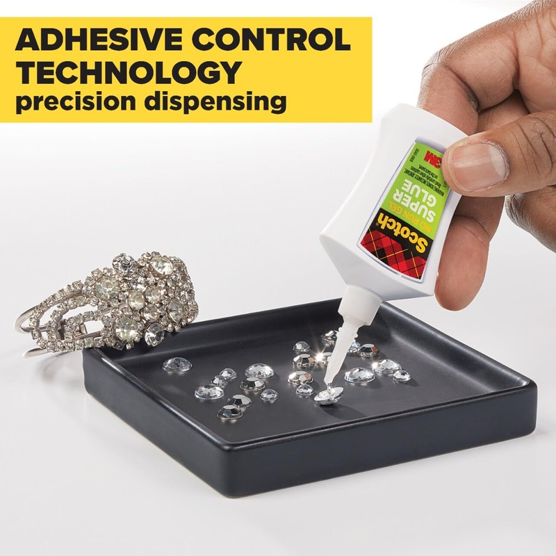 Scotch Super Glue Gel in Precision Applicator, .14 Ounces (AD125)