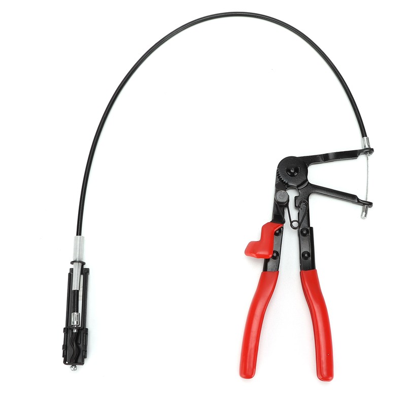 Flexible Wire Hose Clamp Plier Steel RustProof Red Black Automobile