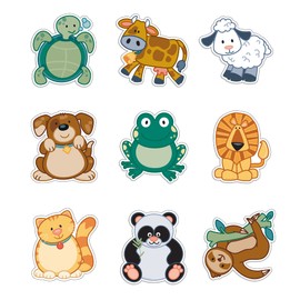 Carson Dellosa 150-Piece Zoo Animal Bulletin Board Cutouts, Animal Cutouts for Bulletin Board, Party, and Classroom Décor, Animal Classroom Cutouts, Elementary Classroom Décor