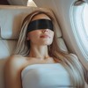 Satin Eye Mask Sleep Mask, 2pcs Soft Blindfold Valentine Couples