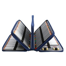 Lbxgap Portable Colored Pencil Case Organizer 103 Larger Individual Slots Holds 300 Pcs Pencils with Printing Pattern for Watercolor Pens or Markers, Pencil Case Organizer for Artist