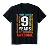9th Birthday 9 Years Old Vintage Retro 108 Months T-Shirt