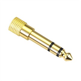 VCE 3.5 mm to 6.35 mm Stereo Headphone Jack to sutereominipuragu Replacement Adapter Male to Female Gold Plated