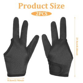 2 Pcs Heat Resistant Gloves for Hair Styling, Three-Finger Professional Curling Iron Barber Glove, Reusable Hair Dye Heat Protector Gloves, Proof Sublimation for Curling Wand Flat Iron Hot-Air Brush