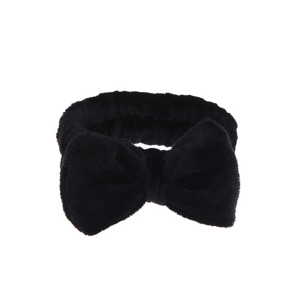 Diadema de pelo con lazo para mujer, de forro polar