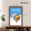 TENIBYC 12x18 Frame Set of 4, Brown Grain, Walnut Wood