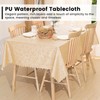 Qubjus Vinyl Lace Tablecloth Rectangle Heavy Duty Jacquard Table Cloth