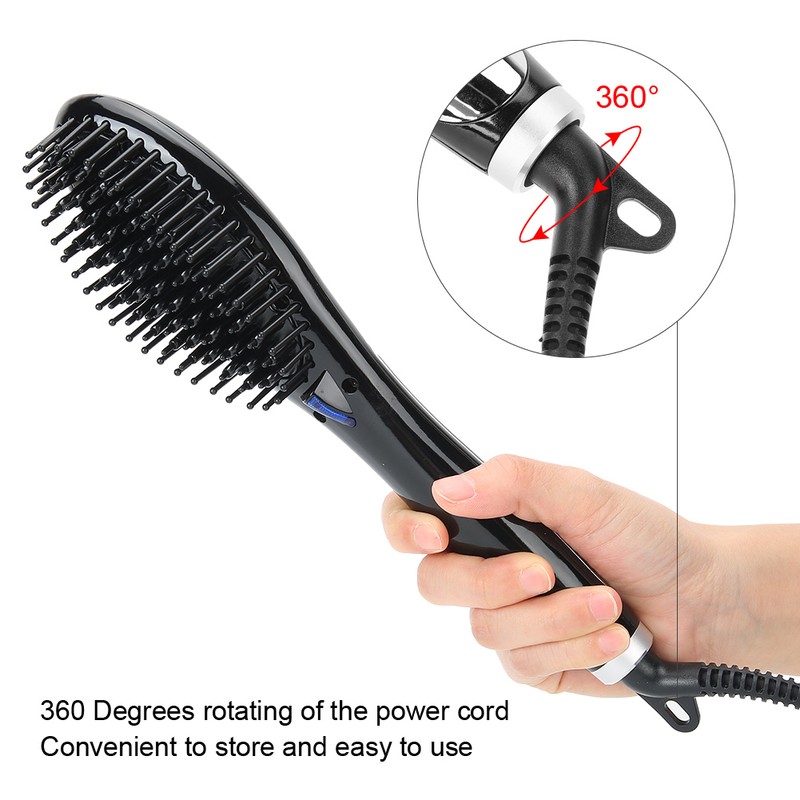 Hair Straightener Comb Ceramic Anion Temperature Control Hair Straightener Brush