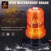 Fxlpower 2pcs LED Beacon Yellow Warning Light, 10-110V Forklift Strobe