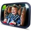 Onco Baby Car Mirror - Newborn Essentials - 100% Shatterproof Rear View Mirror for Your Backseat - Baby Essentials for Newborn - Drive Safe and Monitor Your Child 