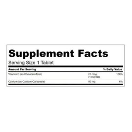 21st Century Vitamina D3 Premium 25 Mcg 1,000iu 300 Tabletas Sin Sabor