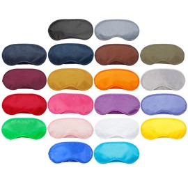 Gotetiso Eye Masks, 20 Pieces Colorful Sleep Mask Eye Mask Blindfold for Travel for Women Men