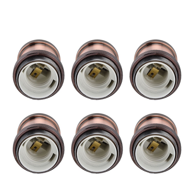 6 Pcs Lamp Holder Metal E26 E27 Screw Retro Lighting