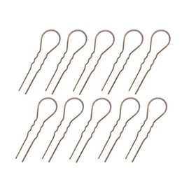 FRCOLOR 10pcs U Shaped Hair Pins Metal Wavy Bun Hairpins Clip Hair Stick for Women Girls (Ancient Bronze)