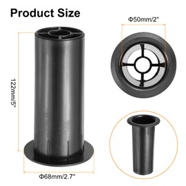 sourcing map 6 Pcs Speaker Cabinet Port Tube, 2 x 5 Inch Speaker Port Tube for Bass-Reflex, Bass Woofer, DIY Speaker Projects, Bass Enhancement