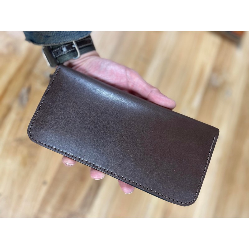 atelierCODEL Men's Long Wallet, Round Zipper, Tochigi Leather, Genuine Leather,