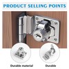 Right Angle Door Lock with Key, 90 Degree Rotary Knob
