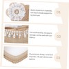 SHOWERORO Heart Shaped Ring Pillow Decorative Jewelry Box for Earrings
