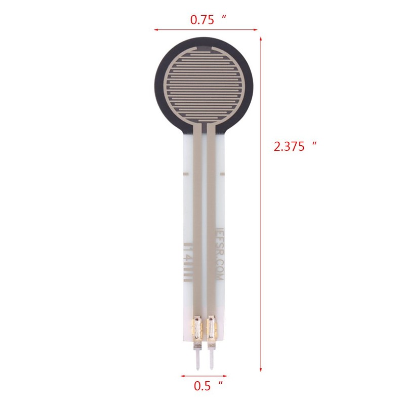 0.5 Inch Dia FSR402 Resistive Thin Film Pressure Sensor Force