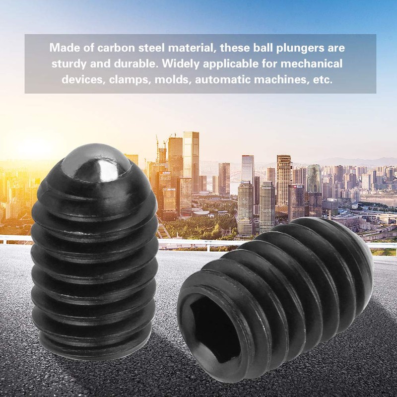 10 Pieces M4 Thread Hexagon Socket Carbon Steel Ball Spring
