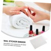 Healvian 20sheets Art Nail Sticker Binder Pp Nail Stencils Organizer