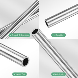 M METERXITY 300mm 304 Stainless Steel Tube, 10mm OD 1.5mm Wall Thickness Seamless Stainless Steel Tubing for Construction/Machining/DIY Crafting, Metal Straight Pipe [10x0.06x12IN]