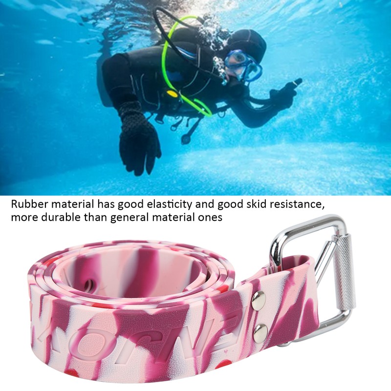 Diving Weight Belt Adjustable Pocket Scuba Weights Rubber with Stainless