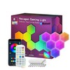 UanTii Smart Hexagonal Lamp,Bluetooth RGBIC LED Panel Light Smart Night