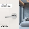 Okun Brio 1-Pack Chrome Privacy Door Levers – Push Button
