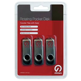 Shintaro 16GB USB Flash Drive USB 2.0 (3-Pack) - Plug & Play Drive for Reliable Data Storage and Transfer (Pack of 3)