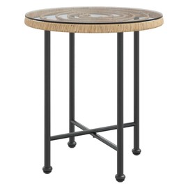 SKM Dining Table Ø19.7 Tempered Glass and Steel (5.45 KG/11.99 LBS)
