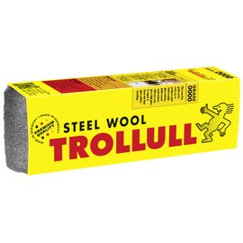 TROLLULL Steel Wool | Wire Wool 200g extra-fine 0000 polishes waxed wood, copper, brass, and matt surfaces, cleans glass