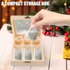 Luxshiny Tea Box Organizer Storage Box - Wooden Tea Bag