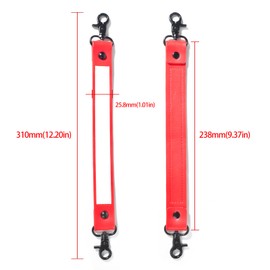 UAYESOK Reflective Anti-Sway Strap for Walkie Talkie Pouch, Police Firefighter's Heavy Duty Radio Strap/Belt Holder Compatible with Two Way Radio Case, Red Leather