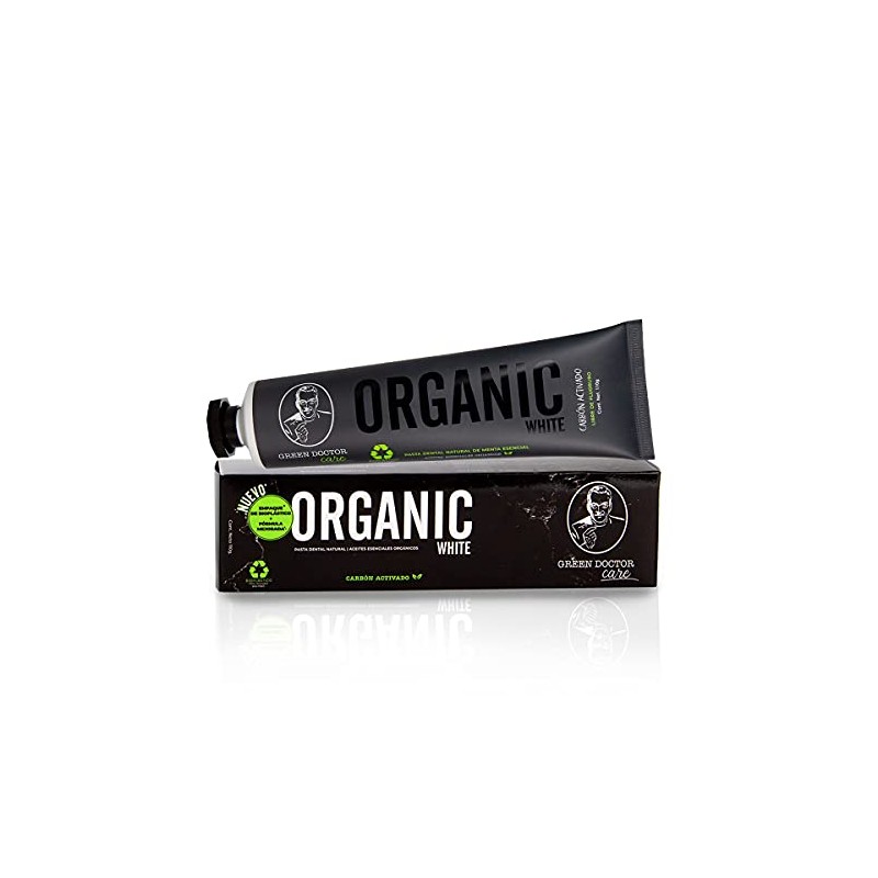 pasta de dientes con carbón activado sin fluor ORGANIC WHITE
