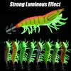 Luminous Squid Jig Hook Saltwater Fishing Lures Plastic Glow Shrimp