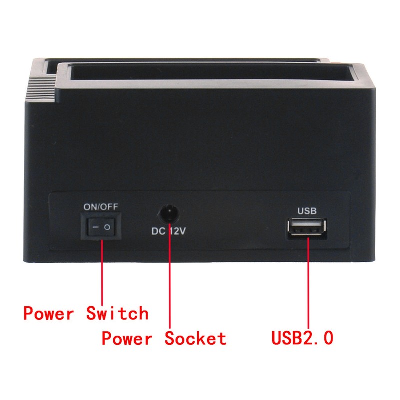 HDD Docking Station Dual Bay 480Mbps USB2.0 to SATA IDE