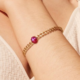 Jenosy 14K Gold-Plated Bracelet Women's Gold, 17 centimetres, Stainless Steel