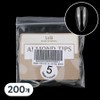 Elvia Almond Nail Tips No. 5, Clear, 200 pcs / 엘비아 아몬드 네일팁 5호, 클리어, 200개
