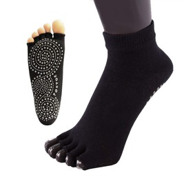 TOETOE - Men, Women Yoga&Pilates Stretchy Soft Cotton Seamless Patterned Anti-Slip Sole Trainer Open Toe, Toe Socks, Hygienic, Breathable
