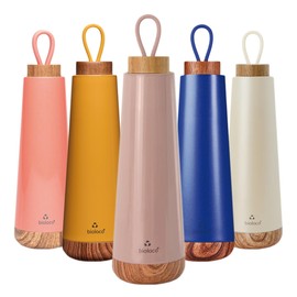 Loop Insulated Water Bottle - Double-Walled Stainless Steel - 16 oz - Cute and Thin Design - Keeps Hot and Cold for Hours - for Work, Travel, Hiking - Leak-proof and BPA-Free