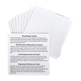 Camco Vinyl Air Mattress Patches | Repairs Inflatable Products | Easy to Apply | Measures 3"x3"| Includes a Pack of (10) Patches (51098)