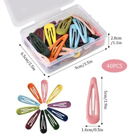 Haarspangen Mädchen, Kinder Haarklammern,40 Stück 5cm Haar Clips Metall, für Baby Kinder Damen,Bunt Haarclips,Haarspange Klein für Alle Haartypen,Metall Haarklammern Mädchen